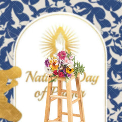 Aperturee - Aperturee Blue Pigeon Gold National Day Of Prayer Backdrop
