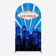 Aperturee - Aperturee Blue Rays Building City Las Vegas Casino Arch Backdrop