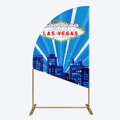 Aperturee - Aperturee Blue Rays Building City Las Vegas Casino Half Moon Arch Backdrop