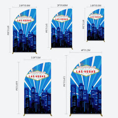 Aperturee - Aperturee Blue Rays Building City Las Vegas Casino Half Moon Arch Backdrop