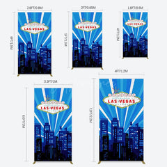Aperturee - Aperturee Blue Rays Building City Las Vegas Casino Rectangle Backdrop