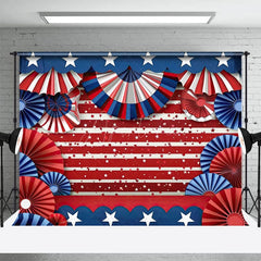 Aperturee - Aperturee Blue Red Stars Celebrate Independence Day Backdrop