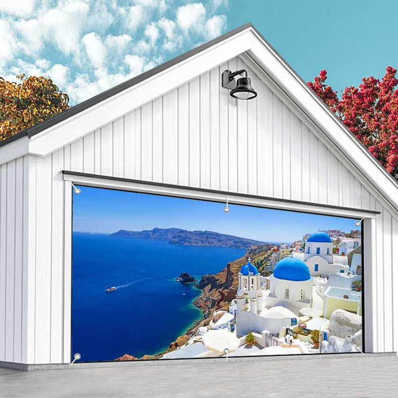 Garage Door Cover 6x13ft Coastal View Garage Door Banner