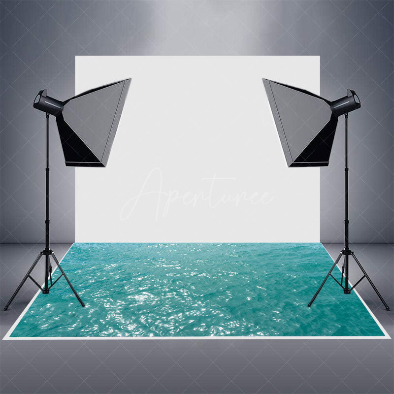 Aperturee - Aperturee Blue Sea Surface Under Sunshine Floor Mat For Photo