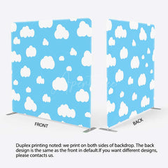 Aperturee - Aperturee Blue Sky Cloudy Double Sided Tension Fabric Backdrop