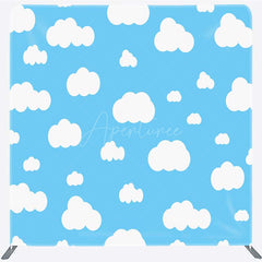 Aperturee - Aperturee Blue Sky Cloudy Double Sided Tension Fabric Backdrop