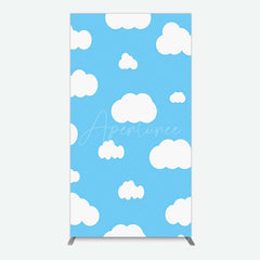 Aperturee Aperturee Blue Sky Cloudy Kids Birthday Party Rectangle Backdrop