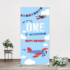 Aperturee - Aperturee Blue Sky One Year Has Flown By Birthday Rectangle Backdrop