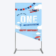 Aperturee - Aperturee Blue Sky One Year Has Flown By Birthday Rectangle Backdrop