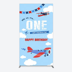 Aperturee - Aperturee Blue Sky One Year Has Flown By Birthday Rectangle Backdrop