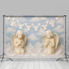 Aperturee - Aperturee Blue Sky Paradise Angles Light Cake Smash Backdrop