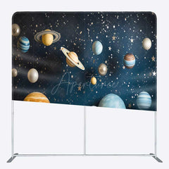 Aperturee Aperturee Blue Starry Galaxy Kids Photo Tension Fabric Backdrop
