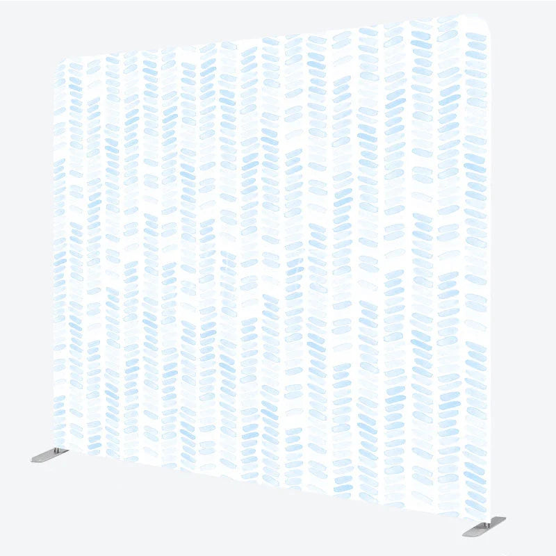 Aperturee - Aperturee Blue Watercolor Pattern Tension Fabric Backdrop Abstract Brush Stroke Decoration Baby Boy Shower Background
