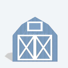 Aperturee Aperturee Blue White Farm Barn Door Arch Party Decor Backdrop