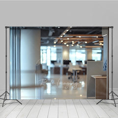 Aperturee Aperturee Blurry Modern Office Photography Backdrop with Bokeh Lights Professional Corporate or Zoom Background Photo Prop