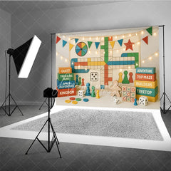 Aperturee - Aperturee Board Game Adventure Photo Backdrop Treasure Hunt and Quest Birthday Photography Background