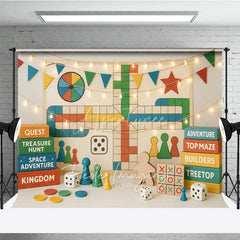 Aperturee - Aperturee Board Game Adventure Photo Backdrop Treasure Hunt and Quest Birthday Photography Background