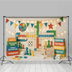 Aperturee - Aperturee Board Game Adventure Photo Backdrop Treasure Hunt and Quest Birthday Photography Background