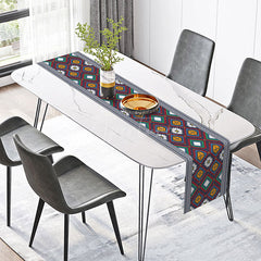 Aperturee - Aperturee Bohemian Mandala Table Runner Intricate Medallion Pattern for Spiritual and Boho Chic Dining Decor