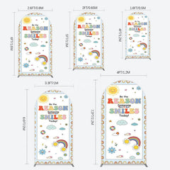 Aperturee - Aperturee Boho Be The Reason Someone Smiles Today Arch Backdrop
