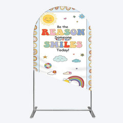 Aperturee - Aperturee Boho Be The Reason Someone Smiles Today Arch Backdrop