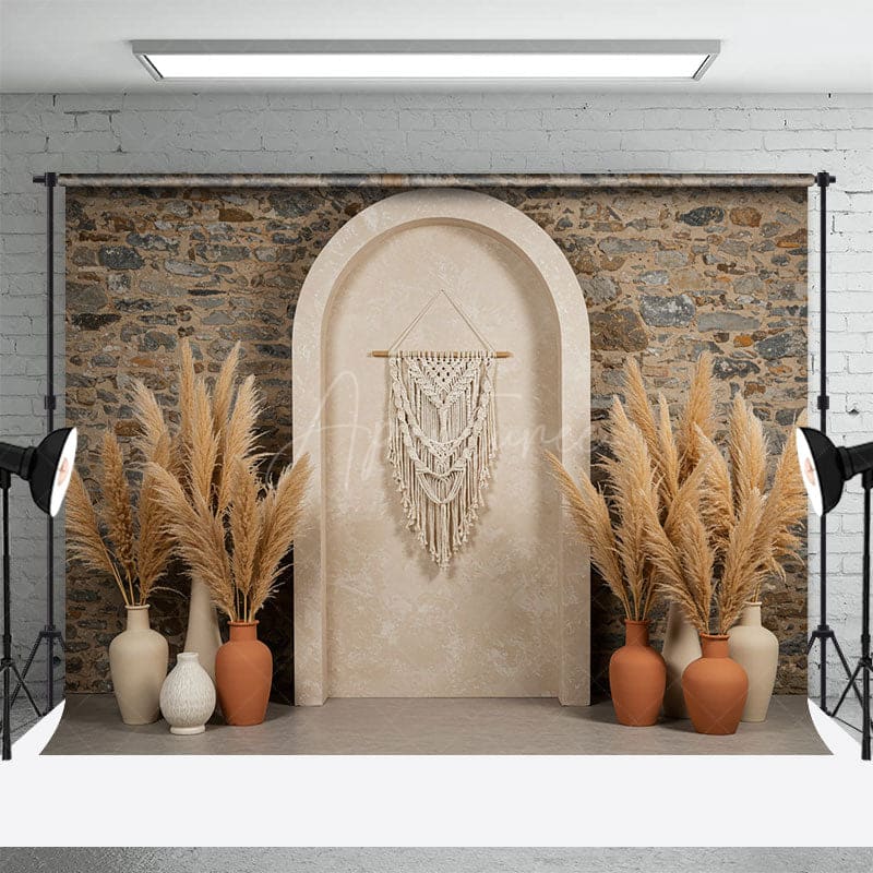 Aperturee - Aperturee Boho Decoration Retro Wall Sweet Wedding Backdrop