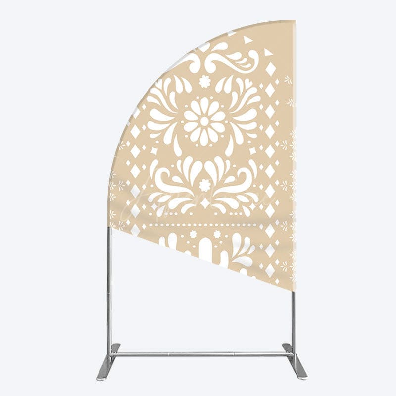Aperturee - Aperturee Boho Hanukkah Holiday Festival Sweet Half Moon Arch Backdrop