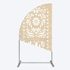 Aperturee - Aperturee Boho Hanukkah Holiday Festival Sweet Half Moon Arch Backdrop