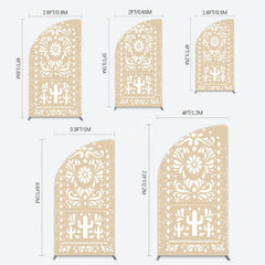 Aperturee - Aperturee Boho Hanukkah Holiday Festival Sweet Half Moon Arch Backdrop
