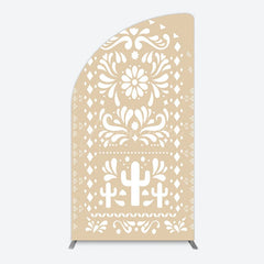 Aperturee - Aperturee Boho Hanukkah Holiday Festival Sweet Half Moon Arch Backdrop