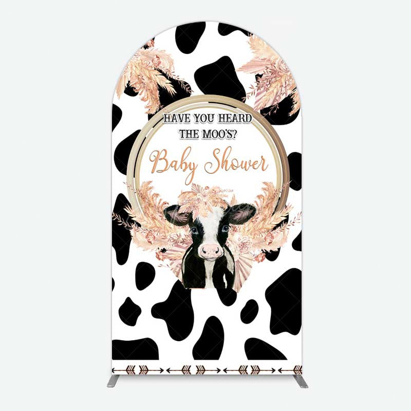 Aperturee Aperturee Boho Have You Heard The Moos Baby Shower Arch Backdrop