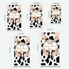 Aperturee Aperturee Boho Have You Heard The Moos Baby Shower Rectangle Backdrop
