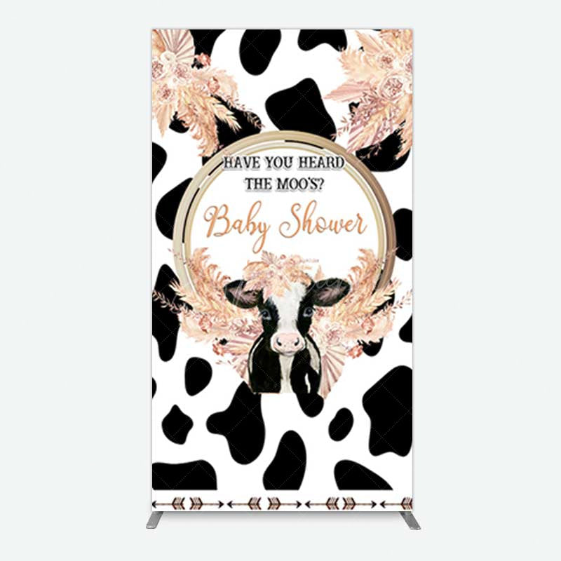 Aperturee Aperturee Boho Have You Heard The Moos Baby Shower Rectangle Backdrop