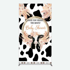 Aperturee Aperturee Boho Have You Heard The Moos Baby Shower Rectangle Backdrop