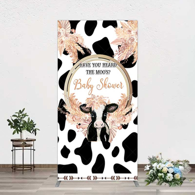 Aperturee Aperturee Boho Have You Heard The Moos Baby Shower Rectangle Backdrop