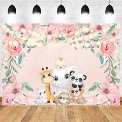 Aperturee Aperturee Boho Jungle Safari Animals Backdrop Adventure for Baby Shower or Birthday Party Photo Prop Decor