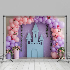 Aperturee - Aperturee Boho Sweet Floral Balloon Castle Wedding Backdrop