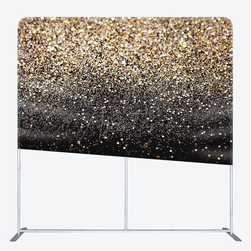 Aperturee - Aperturee Bokeh Glitter Gold Dance Square Tension Backdrop