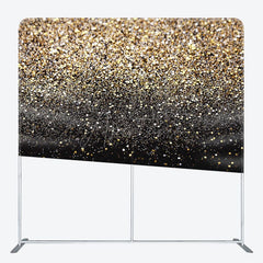 Aperturee - Aperturee Bokeh Glitter Gold Dance Square Tension Backdrop
