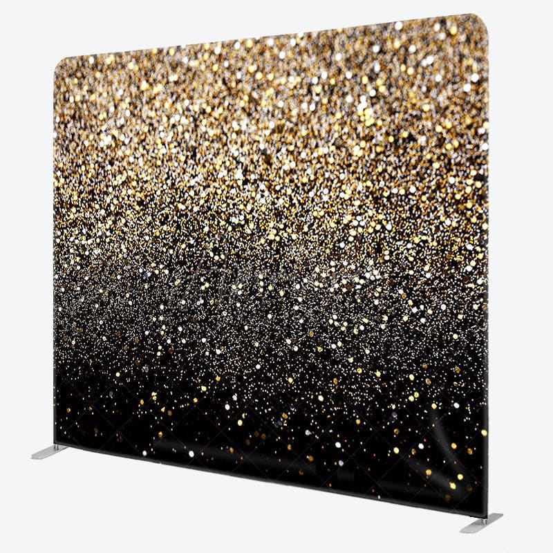 Aperturee - Aperturee Bokeh Glitter Gold Dance Square Tension Backdrop