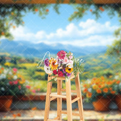 Aperturee - Aperturee Bright Spring Natural Field Sky Scenery Backdrop