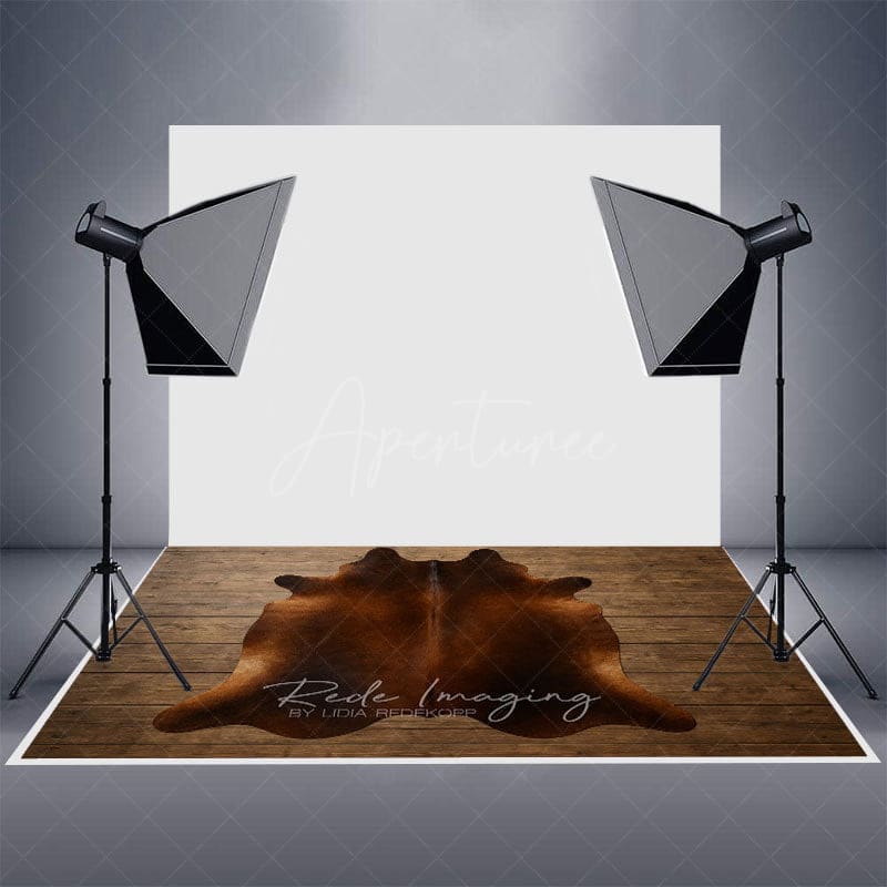 Aperturee - Aperturee Brown Bear Shape Carpet Rubber Floor Mat For Photo