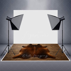 Aperturee - Aperturee Brown Bear Shape Carpet Rubber Floor Mat For Photo