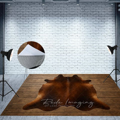 Aperturee - Aperturee Brown Bear Shape Rug Fabric Floor Backdrop For Photo