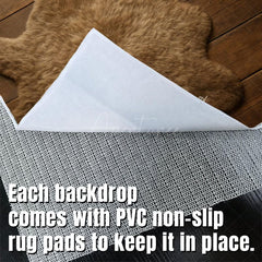 Aperturee - Aperturee Brown Carpet Wooden Fabric Floor Backdrop For Photo