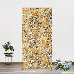 Aperturee - Aperturee Brown Python Skin Pattern Happy Birthday Rectangle Backdrop