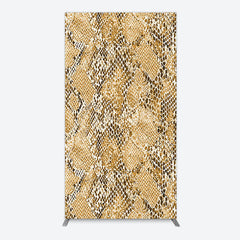 Aperturee - Aperturee Brown Python Skin Pattern Happy Birthday Rectangle Backdrop
