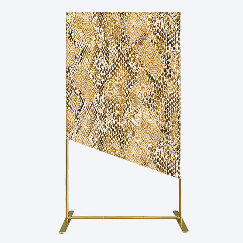 Aperturee - Aperturee Brown Python Skin Pattern Happy Birthday Rectangle Backdrop