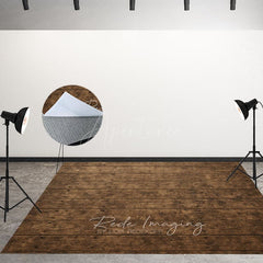 Aperturee - Aperturee Brown Retro Old Style Fabric Floor Backdrop For Photo