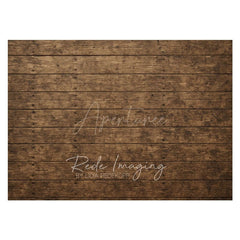 Aperturee - Aperturee Brown Retro Old Style Wood Rubber Floor Mat For Photo